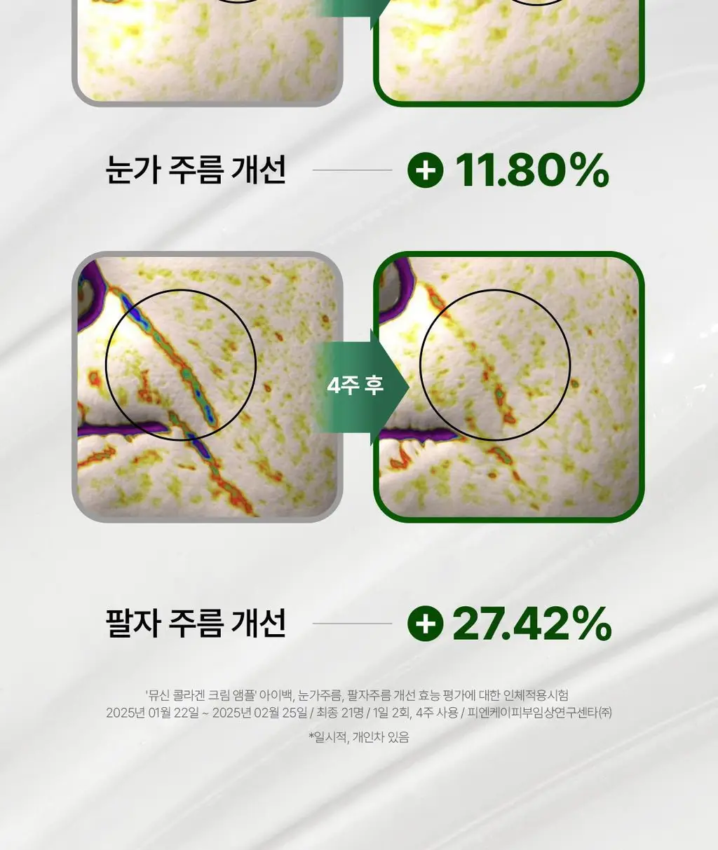 [광채탄력] 클리어디어 뮤신 콜라겐 볼류밍 크림 앰플 4ml 2개입 상세페이지 10